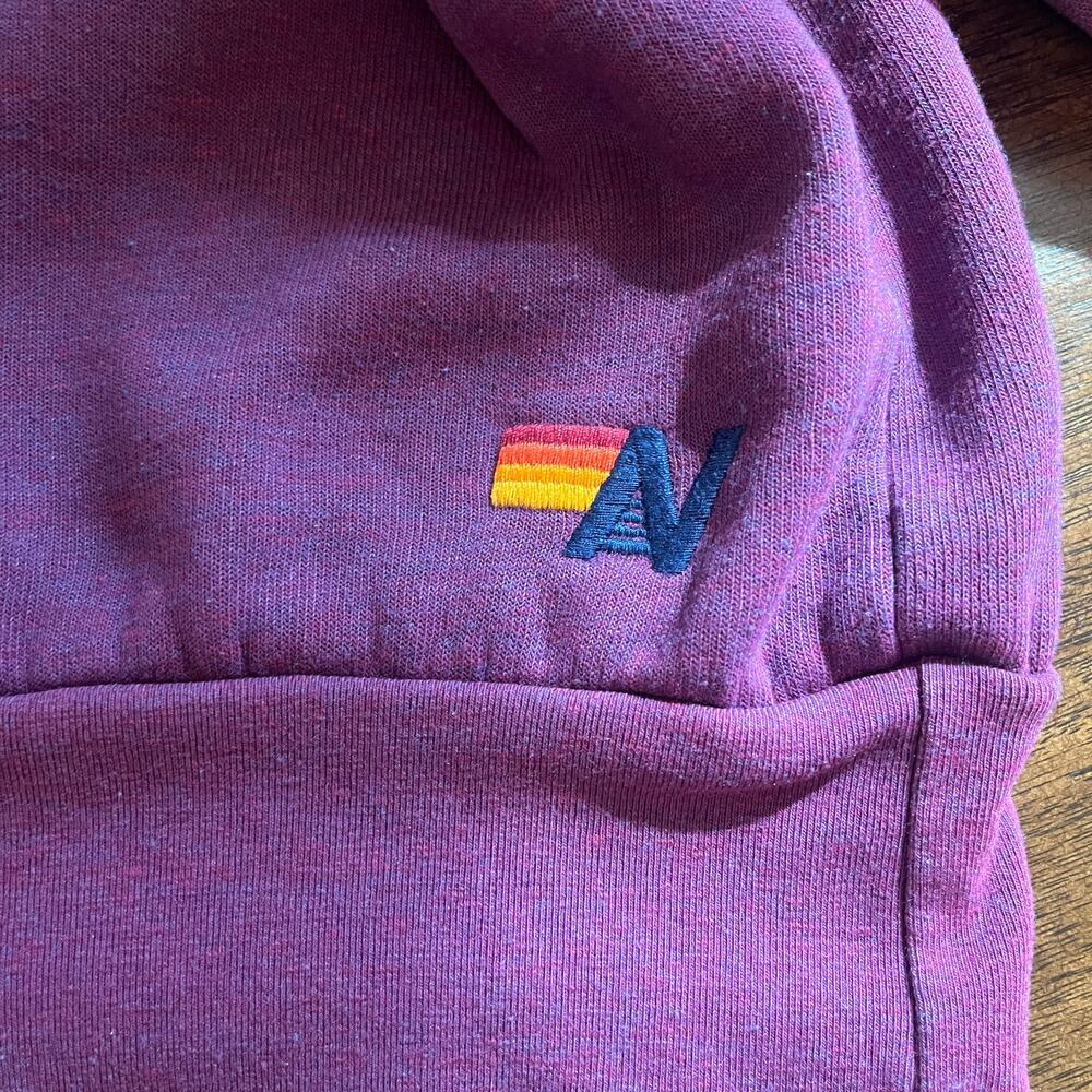 Aviator Nation Sweatshirt Unisex Lightning Bolt Fade Fleece Crewneck Purple Sz S - Picture 7 of 12
